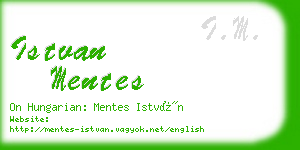 istvan mentes business card